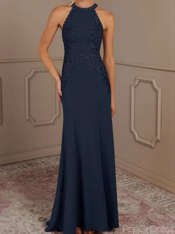 Modest Halter Sleeveless Mermaid Prom Dresses For Wedding Party, PG30