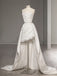 Elegant Sweetheart  Sleeveless Mermaid Short White Homecoming Dresses With Detachable Trailing, PGH02
