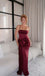 Sexy Spaghetti Strap Sleeveless Mermaid Satin Long Prom Dresses For Party, PG845