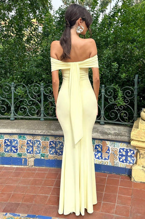 Sexy Off-shoulder Sleeveless Mermaid Satin Long Prom Dresses For Party, PG949