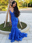 Sexy Spaghetti Strap Mermaid Sleeveless Prom Dresses With Trailing For Party, PG145