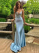 Sexy Spaghetti Strap Mermaid Sleeveless Prom Dresses With Trailing For Party, PG141