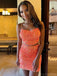 Shiny Spaghetti Strap Sleeveless Short Mermaid Two-piece Homecoming Dresses For Party, PGH141