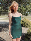 Shiny Spaghetti Strap Sleeveless Short Sequin Mermaid Homecoming Dresses With Slit For Party, PGH161