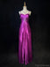 Elegant Spaghetti Strap Sleeveless Mermaid Satin Long Prom Dresses For Party, PG281