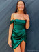 Sexy Off-shoulder Sleeveless Satin Mermaid Homecoming Dresses For Party, PGH341