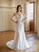 Gorgeous Off-shoulder Sleeveless A-line White Long Wedding Dresses With Trailing, PGW13