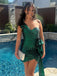 Sexy One-shoulder Sleeveless Short Mermaid Satin Homecoming Dresses For Party, PGH229