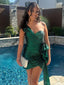 Sexy One-shoulder Sleeveless Short Mermaid Satin Homecoming Dresses For Party, PGH229