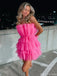 Elegant Sweetheart Sleeveless Short A-line Tulle Homecoming Dresses For Party, PGH293