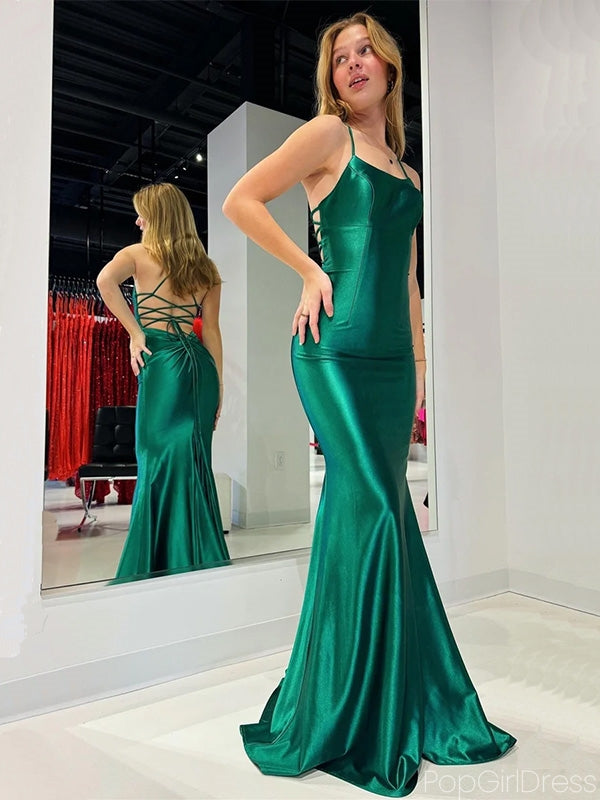 Sexy Spaghetti Strap Sleeveless Mermaid Long Prom Dresses For Party, PG181