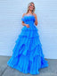 Elegant Sweetheart Sleeveless A-line Long Prom Dresses With Trailing For Party, PG194