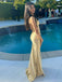 Sexy Halter V-neeck Sleeveless Mermaid Long Prom Dresses For Party, PG170