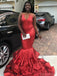 Gorgeous V-neck Sleeveless Sequin Mermaid Long Prom Dresses For Party, PG239