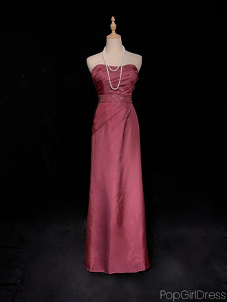 Simple Sweetheart Sleeveless Mermaid Satin Long Prom Dresses For Party, PG315