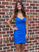 Sexy Spaghetti Strap Sleeveless Satin Mermaid Homecoming Dresses For Party, PGH339