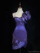 Elegant Spaghetti Strap Sleeveless Short Mermaid Satin Homecoming Dresses For Party, PGH279
