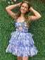 Elegant Ruffles Sleeveless Short A-line Tulle Homecoming Dresses For Party, PGH228