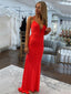 Sexy Spaghetti Strap V-neck Sleeveless Mermaid Long Prom Dresses For Party, PG172