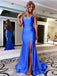 Sexy Spaghetti Strap Sleeveless Mermaid Long Prom Dresses With Trailing For Party, PG200