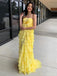 Simple Sweetheart Sleeveless A-line Long Prom Dresses With Trailing For Party, PG212