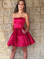 Unique Sweetheart Sleeveless Satin A-line Homecoming Dresses For Party, PGH344