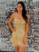 Sexy Spaghetti Strap Sleeveless Short Mermaid Sequin Homecoming Dresses For Party, PGH288